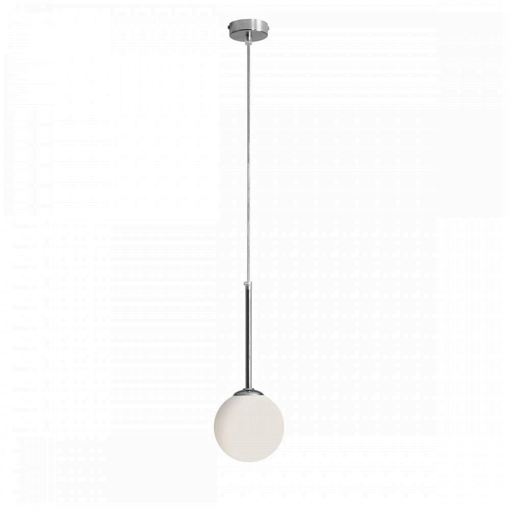 Stick Loftlampe Krom Og Glas 14 Cm Kuppel