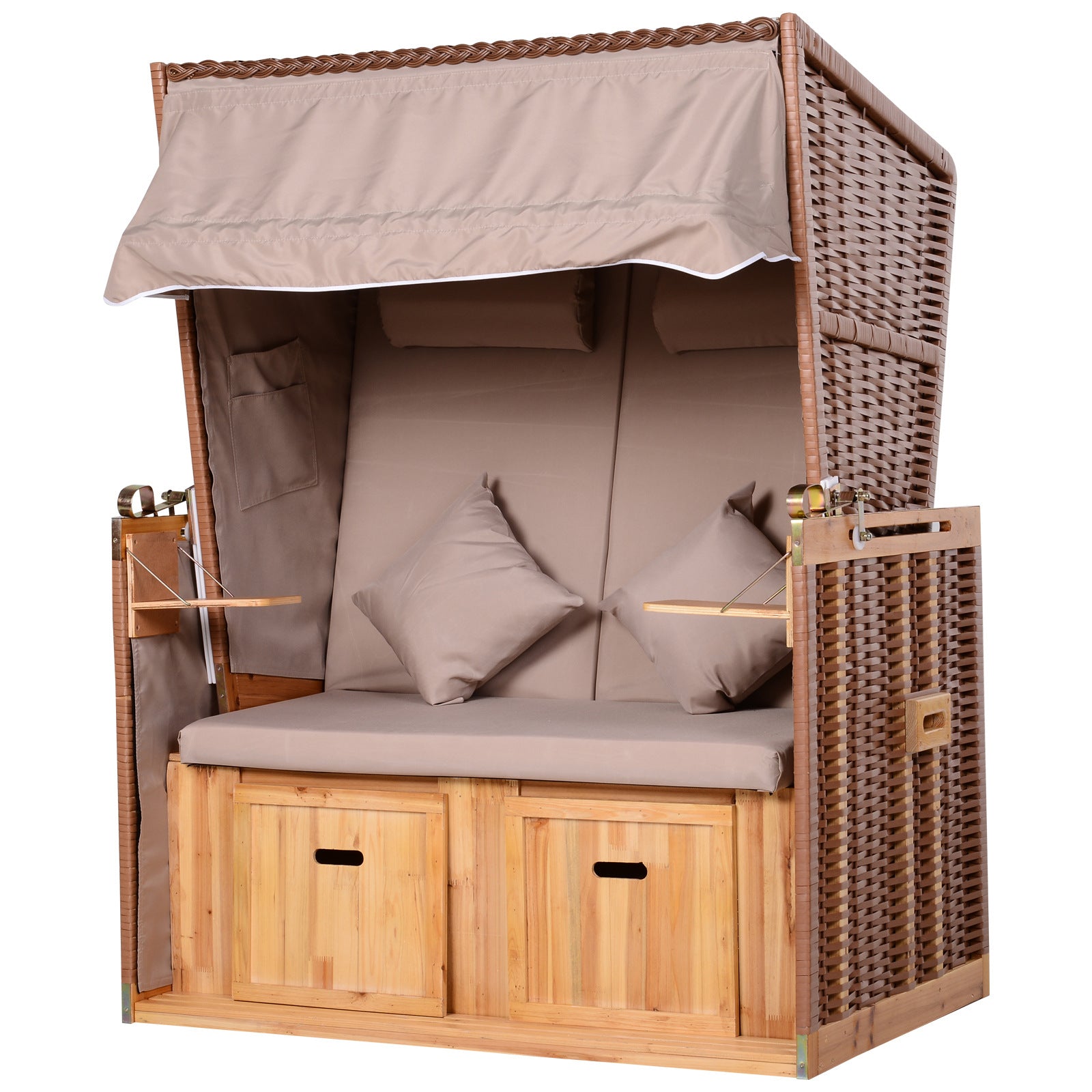 Strandstol Til Personer Med Lænestol Beige 118 79 160 Cm