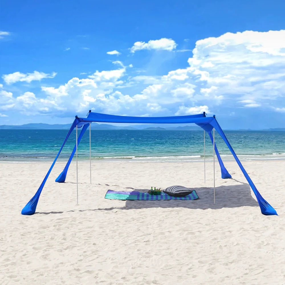 Strandtelt Perfekt Til Solbeskyttelse På Stranden Upf 30 Blå