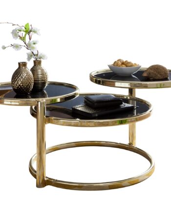Susi Sidebord Af Metalglas Guld