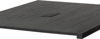 Tillægsplade Woood Tablo Lungo   Sort Asketræ 150ã 120ã   Cm Med Strømstik Usb