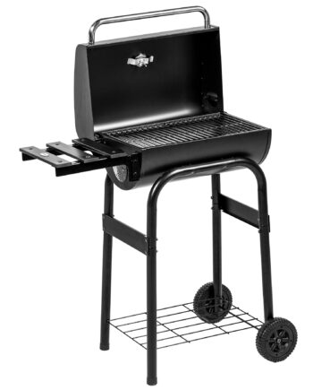 Trækulsgrill Smoker Bbq Grill    Hylde  Inklusive Termometer  83   46     115 Cm  Sort