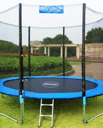 Trampolin ø427 Cm: Fuldt Udstyret Og Gs-certificeret Sæt Med Sikkerhedsnet Og Stige