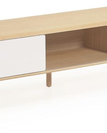 Tv-bord Kave Home Anielle   Askefinér   Asketræ  Natur Grå  H41   B42   L180 Cm