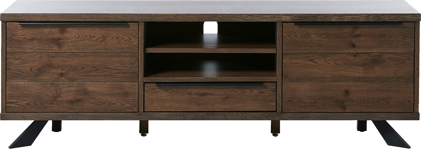 Tv-bord Nordique Design Arno Røget Egefiner Metalben 170ã 42ã 55 Cm Låger Skuffe Hylde