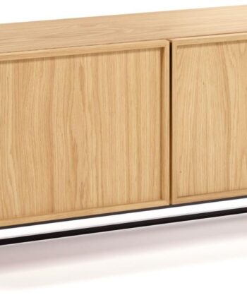 Tv-bord Tv-skænk Kave Home Taiana 112x42x51 Cm Eg Stål Moderne Nordisk Opbevaring