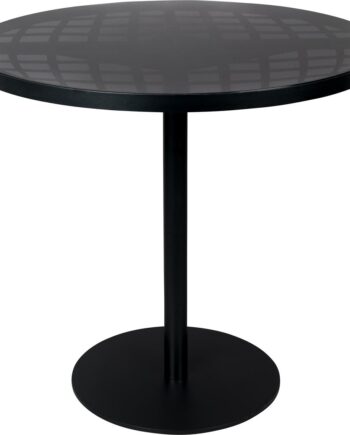 Udendørs Bistrobord Zuiver Albert Antracit ø80 Cm Aluminium Pulverlakeret Glas