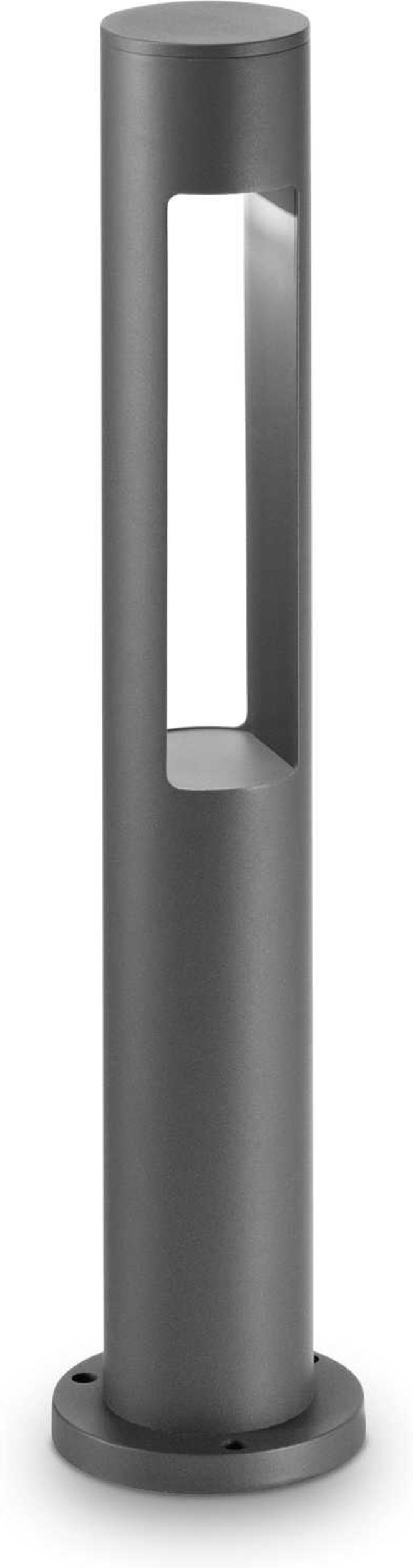 Udendørs Gulvlampe Ideal Lux Acqua Antracit Kompakt Aluminium Med Hærdet Glas Diffusor ø13 5ã H60 Cm Ip44