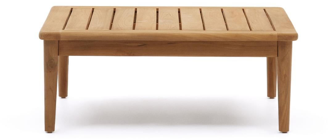 Udendørs Sofabord Kave Home Portitxol Kaffebord Natur Teak 80x80 Cm