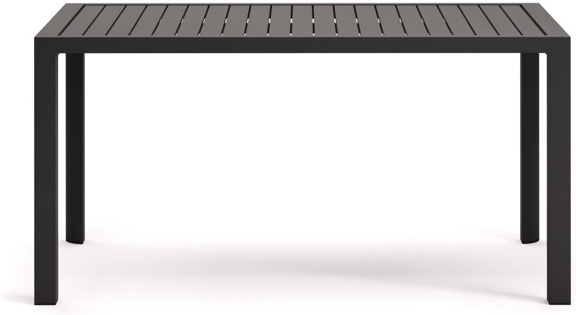 Udendørs Spisebord Kave Home Culip Metal Grå L150ã B77 Cm Terrassebord Til Personer