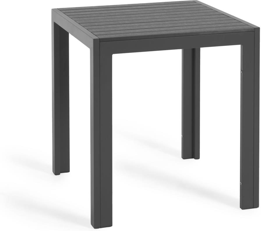 Udendørs Spisebord Kave Home Shirley Aluminium Polyethylen 70x70 Cm Sort