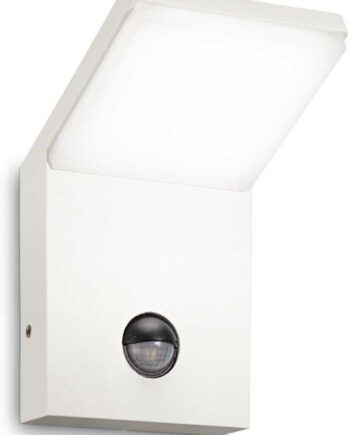 Udendørs Væglampe Ideal Lux Style Med Integreret Led 830 Lm Pir Sensor Ip54 Hvid 4000