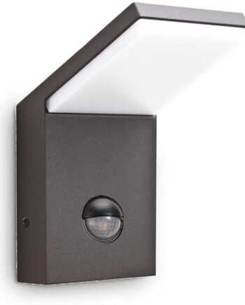 Udendørs Væglampe Ideal Lux Style Med Sensor Antracit Led 830 Lm 4000   Ip54