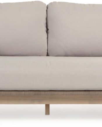 Udendørs  -personers Loungesofa Kave Home Catalina   Fsc-certificeret Akacietræ   Aluminium  Beige H78xb170xd80 Cm