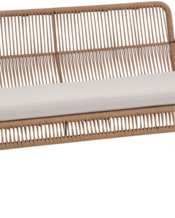 Udendørs  -personers Loungesofa Kave Home Samanta   Beige Polyesterreb  Sort Galvaniseret Stål