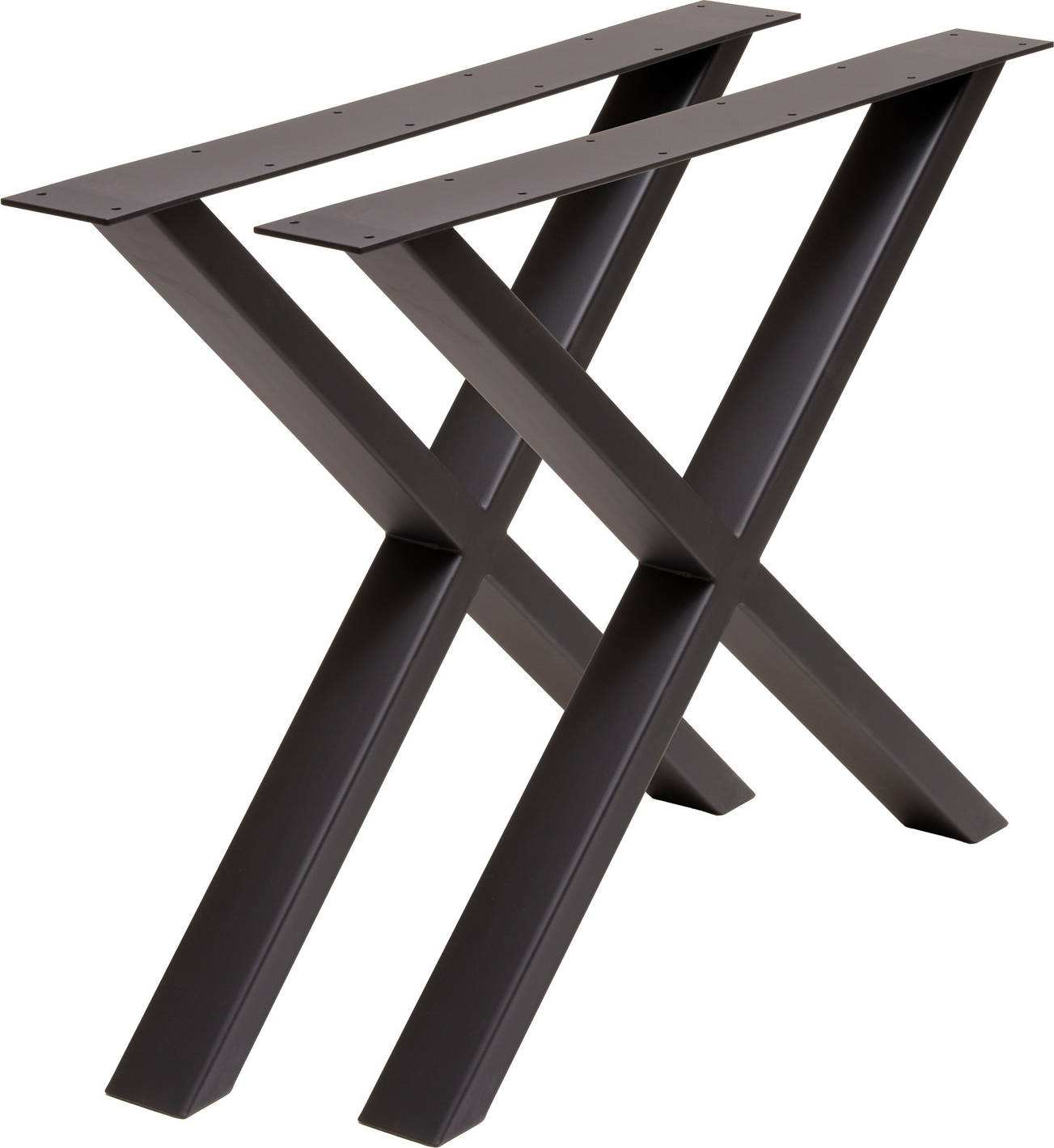 Understel Til Spisebord Nielsen Design Lucas Krydsben   Stk Sort Pulverlakeret Metal