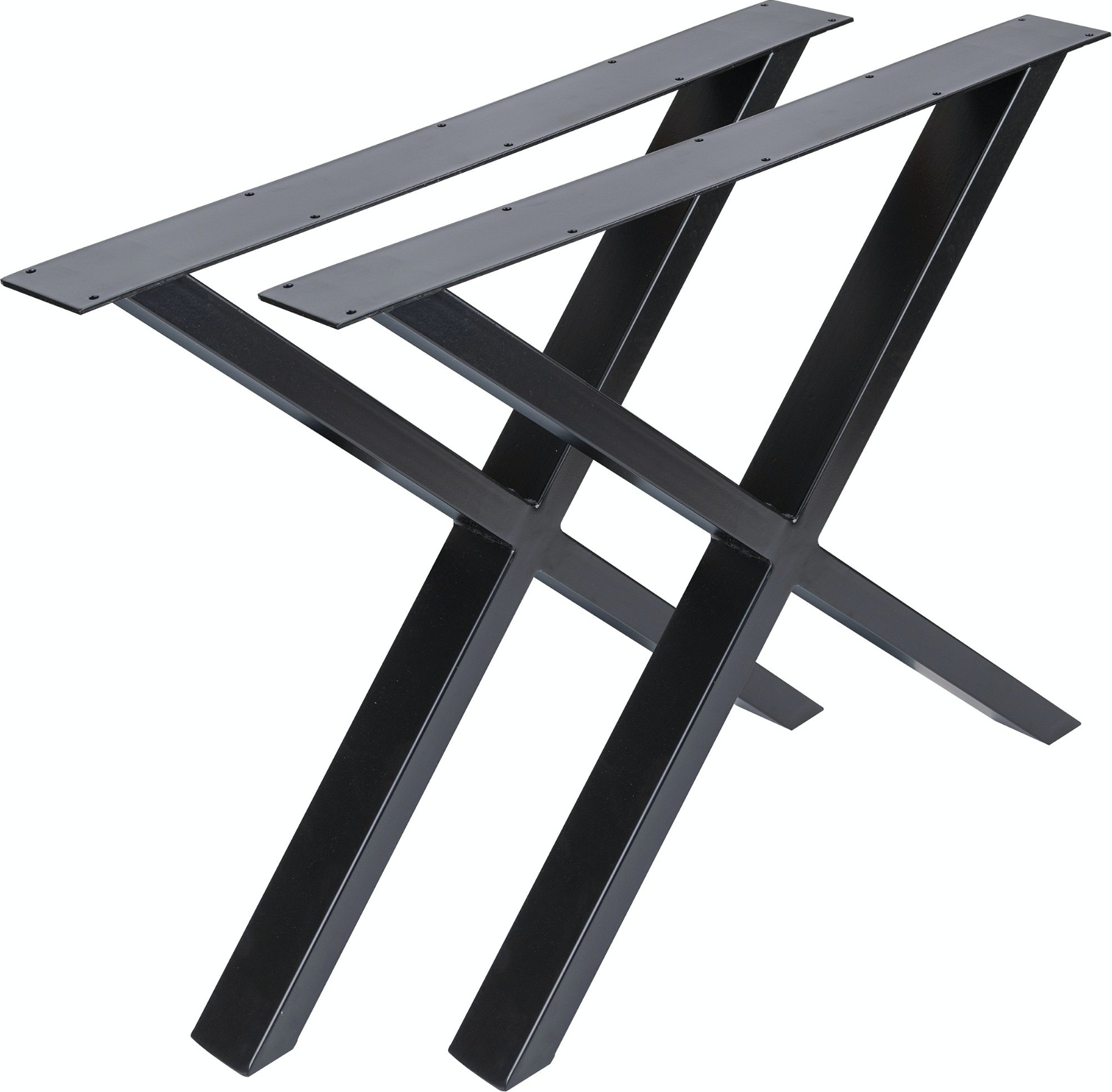 Understel Til Spisebord Nielsen Design Oscar Sort Pulverlakeret Krydsstel H71 B75 Cm Bæreevne 200 Kg