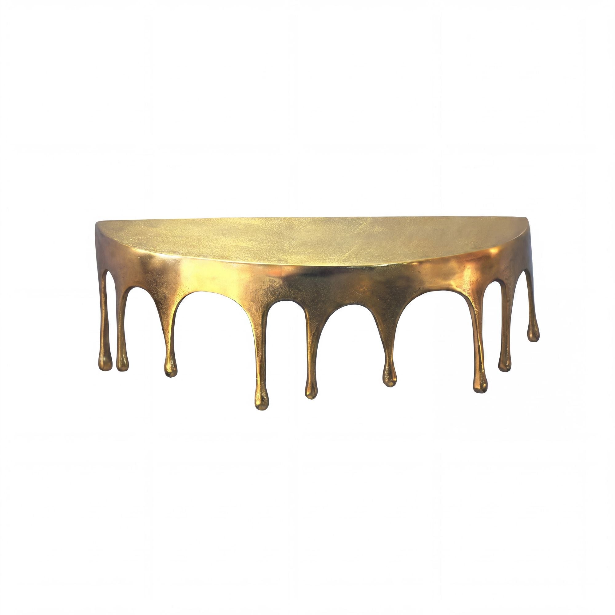 Væghylde 60 Cm Guldfarvet Aluminium Moderne Dråbeformet Designhylde