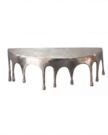 Væghylde 60 Cm   Sølvfarvet Aluminium   Moderne Dråbeformet Designhylde