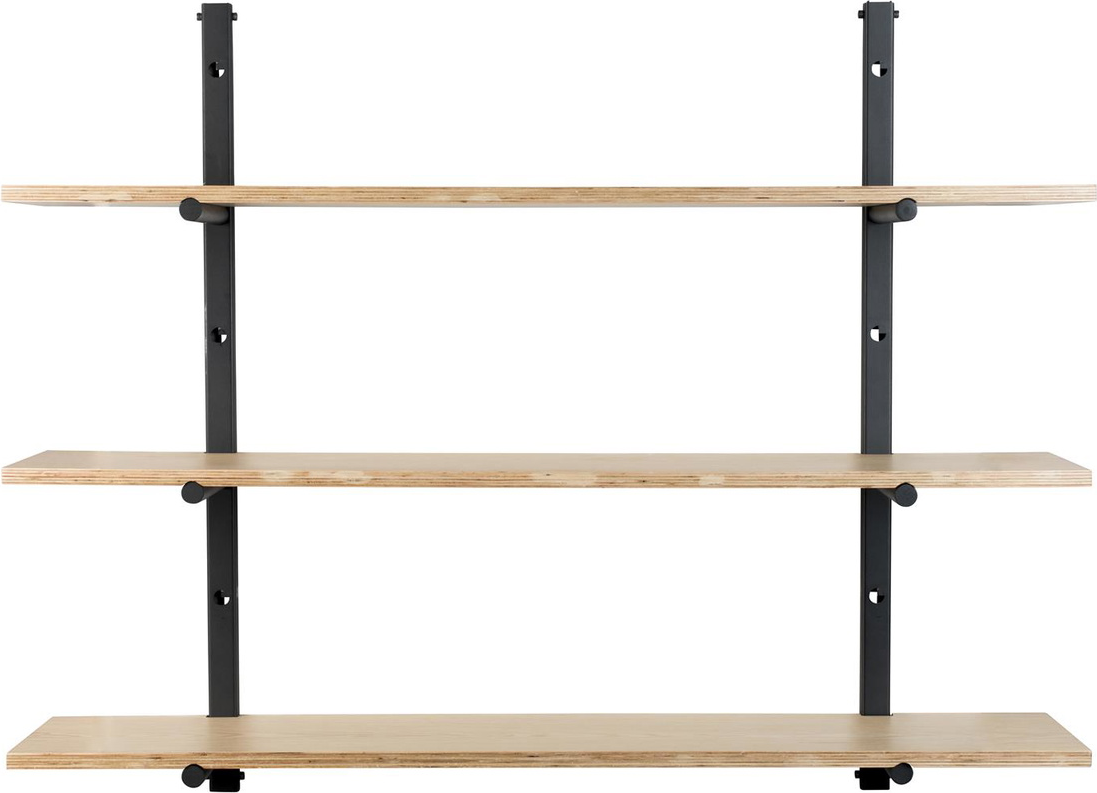 Væghylde Zuiver Bundy Justerbar Krydsfinerhylde Jernstel Stenlysgrå 115ã 22ã 90 Cm