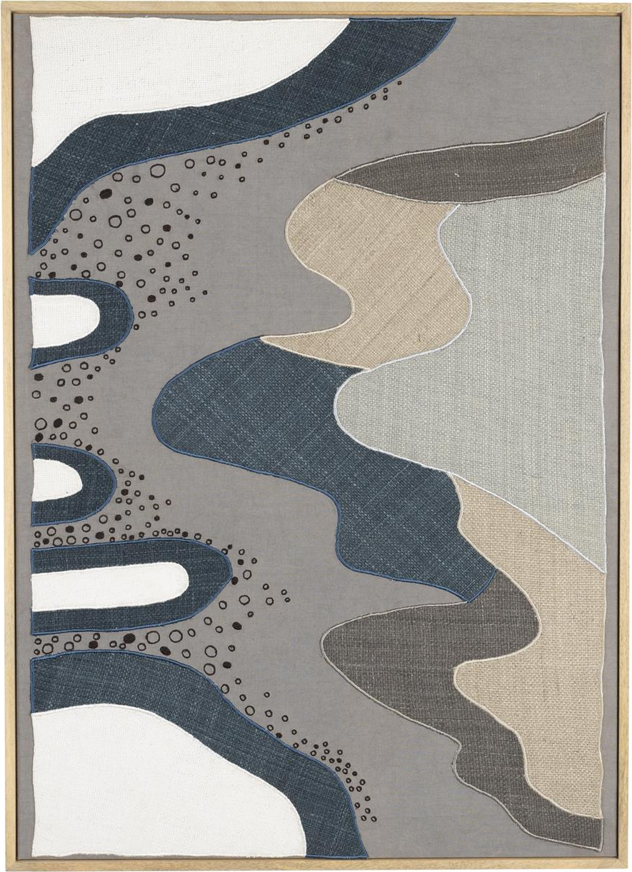 Vægkunst Zuiver Coastal Mangotræ Stengrå 75x104 Cm
