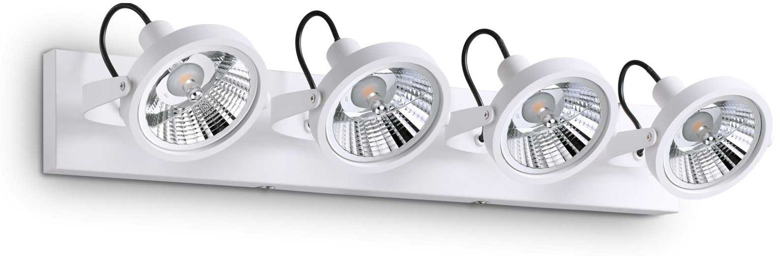 Væglampe Ideal Lux Glim Justerbar Metalarmatur Hvid Med Gu10 Led-pærer 950 Lm 3000k