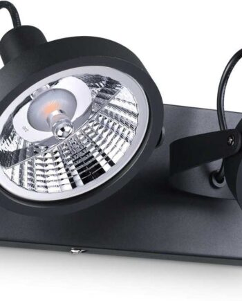 Væglampe Ideal Lux Glim Sort Metal L31xh19xd12 Cm Med 2x Gu10 Pærer