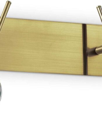 Væglampe Ideal Lux Maracas   Metal Glas Messing  Justerbar Med Glasdiffusorer ø70 Mm  L38 H27 Cm