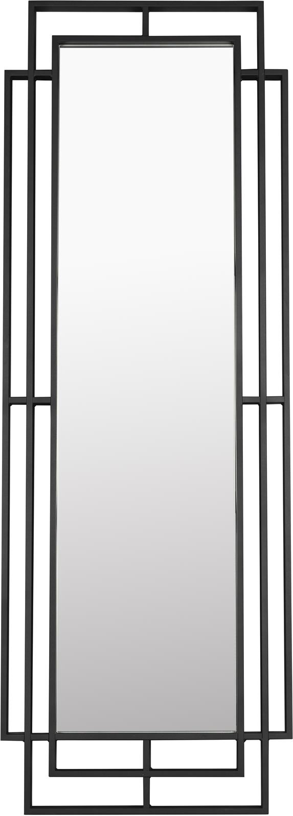 Vægspejl Dutchbone Ramsey Art Deco Sort Stål H170 B60 Cm