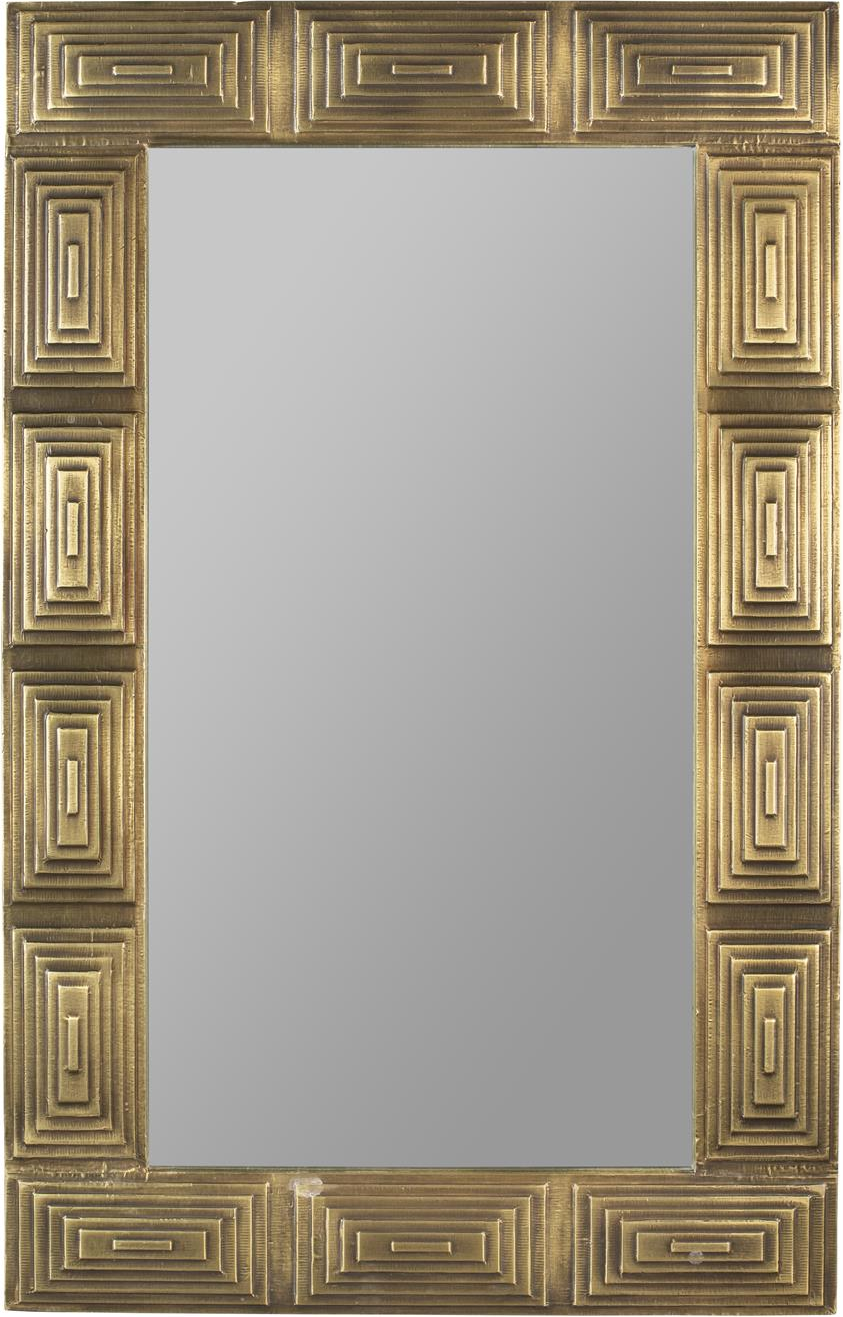Vægspejl Dutchbone Volan 110 70 Cm Art Deco Guld Mdf