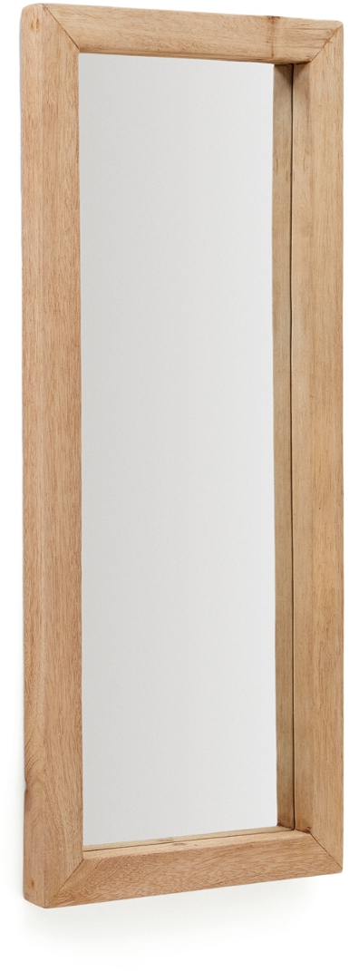 Vægspejl Kave Home Maden 120 50 Cm Genbrugstræ Natur Rustik Kolonial