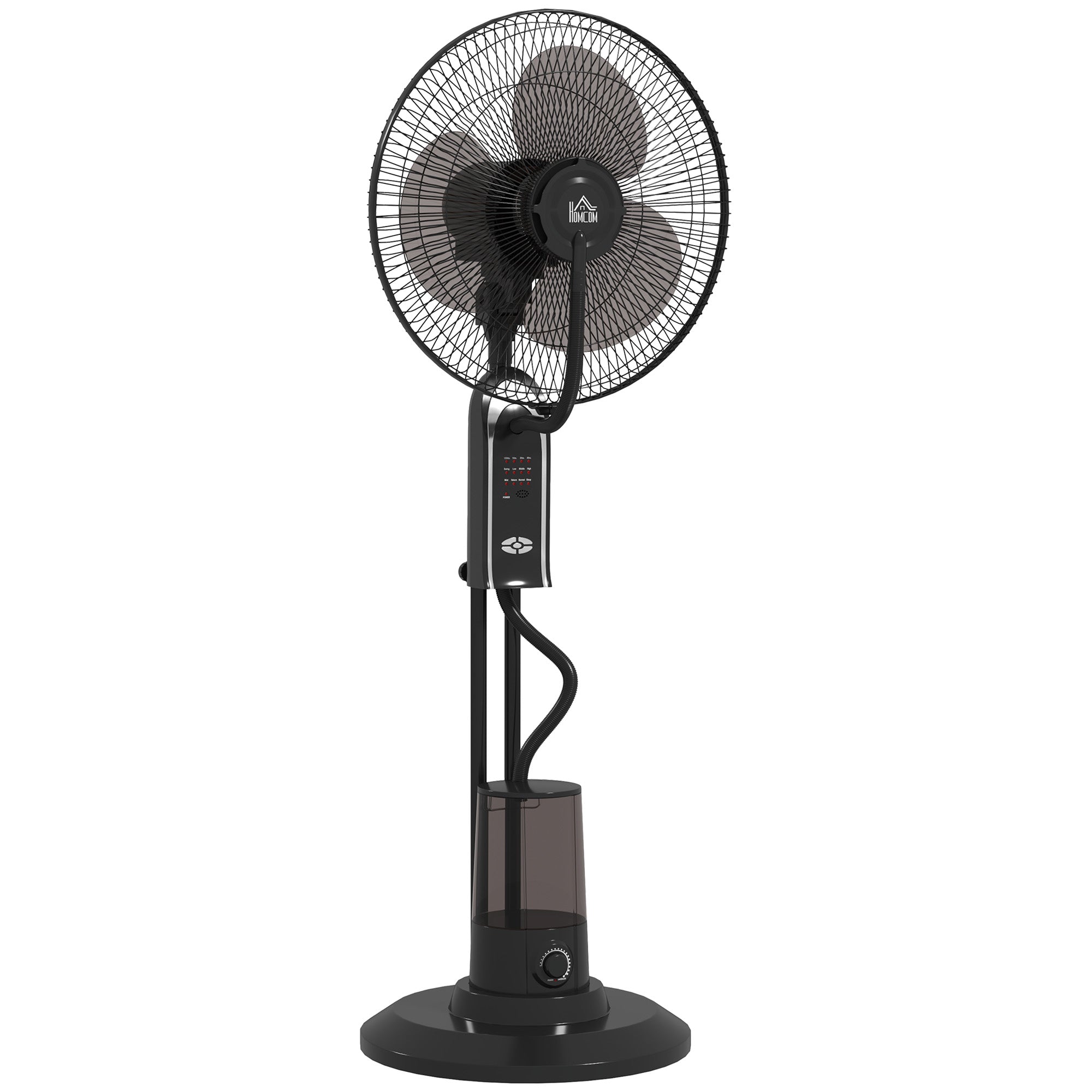 Vandkølet Ventilator Med Luftfugter 10â Vipbar 70â Oscillerende Hastighedsindstillinger 75w Sort