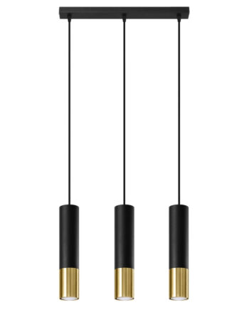 Vedhæng Lampe Loopez 3l Sort Guld