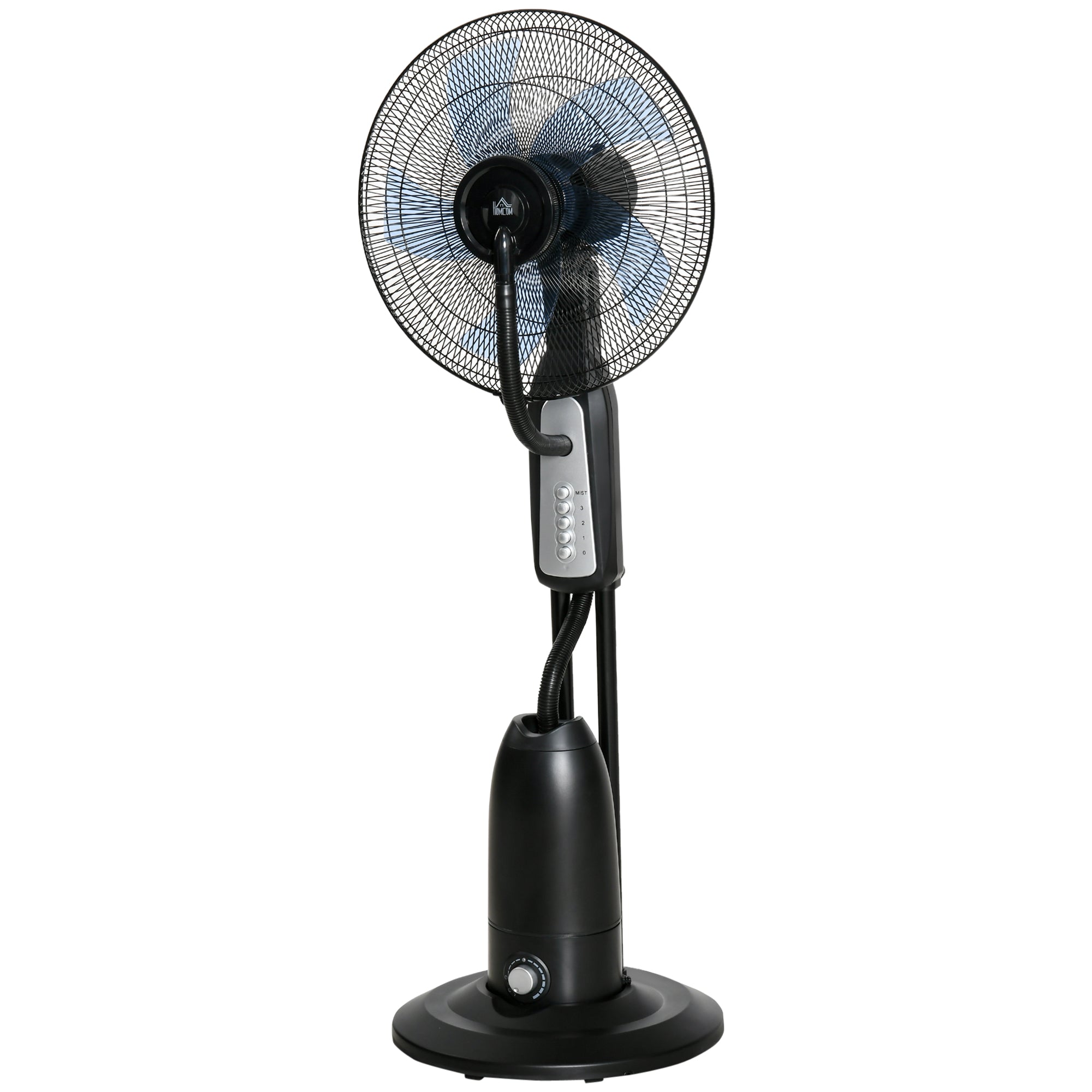 Ventilator Med Dugfunktion -liters Tank 75 Grader Roterbar Hastigheder Mobil 125 Cm Sort