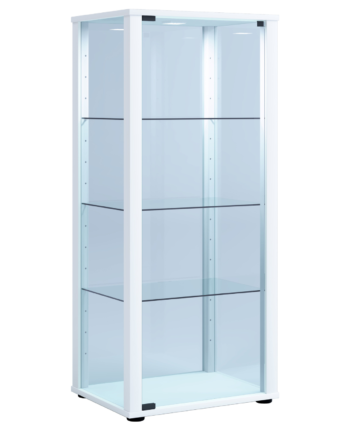 Vitrineskab   Esg-sikkerhedsglas  115x50x38 Cm  Hvid