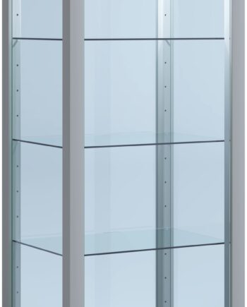 Vitrineskab   Glas 115   50   38 Cm  Sølv