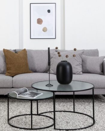 Warden Sofa  -personers   Lysegrå Polyester Stof