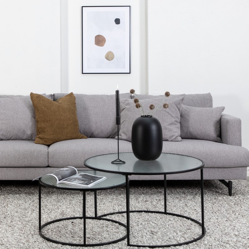 Warden Sofa  -personers   Lysegrå Polyester Stof