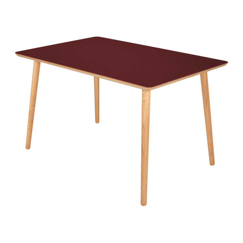 Wilma Spisebord     Linoleumsfarver  90   140 Cm  Bordeaux