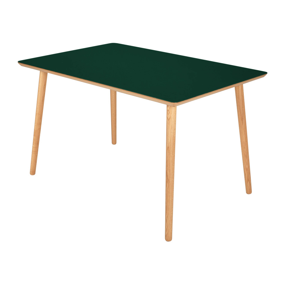 Wilma Spisebord     Linoleumsfarver  90   140 Cm  Mørkegrøn