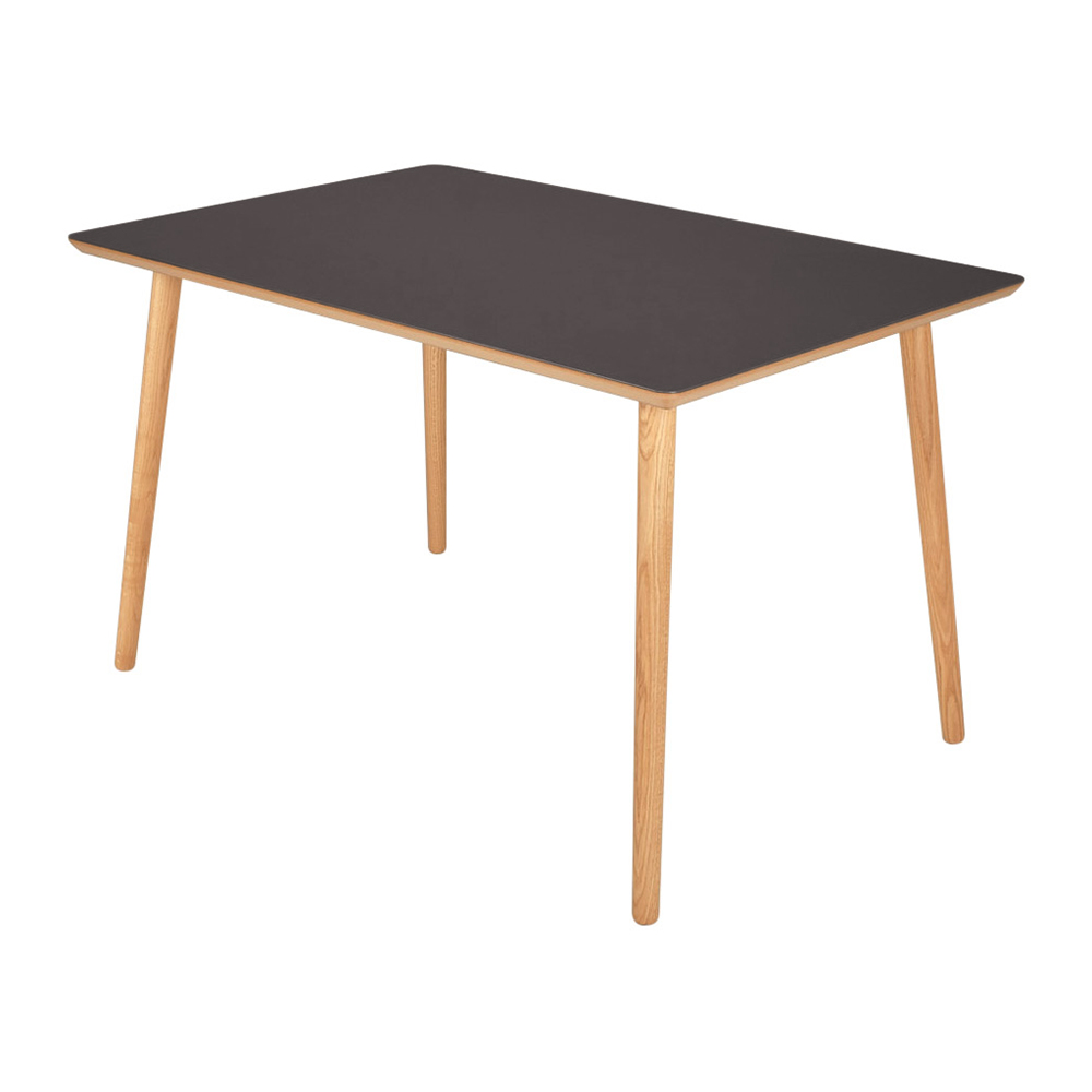 Wilma Spisebord     Linoleumsfarver  90   140 Cm  Sort