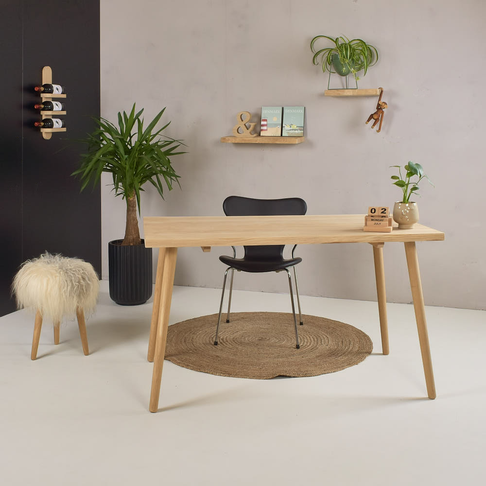 Witten Spisebord 70   130 Cm  Planker Af Egetræ Sæbebehandlet