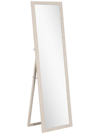 160   50 Cm Spejl   Fuld Længde  Alsidig Brug  Rektangulært Design Med Ramme  Hvid
