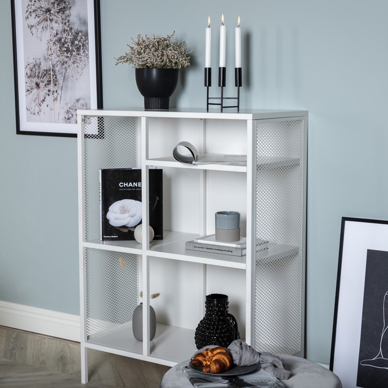 Zentra Skab Hvidt Industrielt Design 80 110 Cm