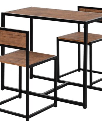 -delt Barbordssæt  Højbordssæt   -delt    Stole    Bord  90 Cm   47 Cm   76 Cm  Brun   Sort