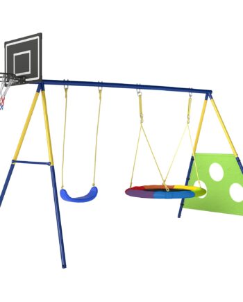 - -  Gyngesæt Op Til 150 Kg Med Redegynge  Basketballkurv  Fodboldmål   -gynge  288   160   220 Cm