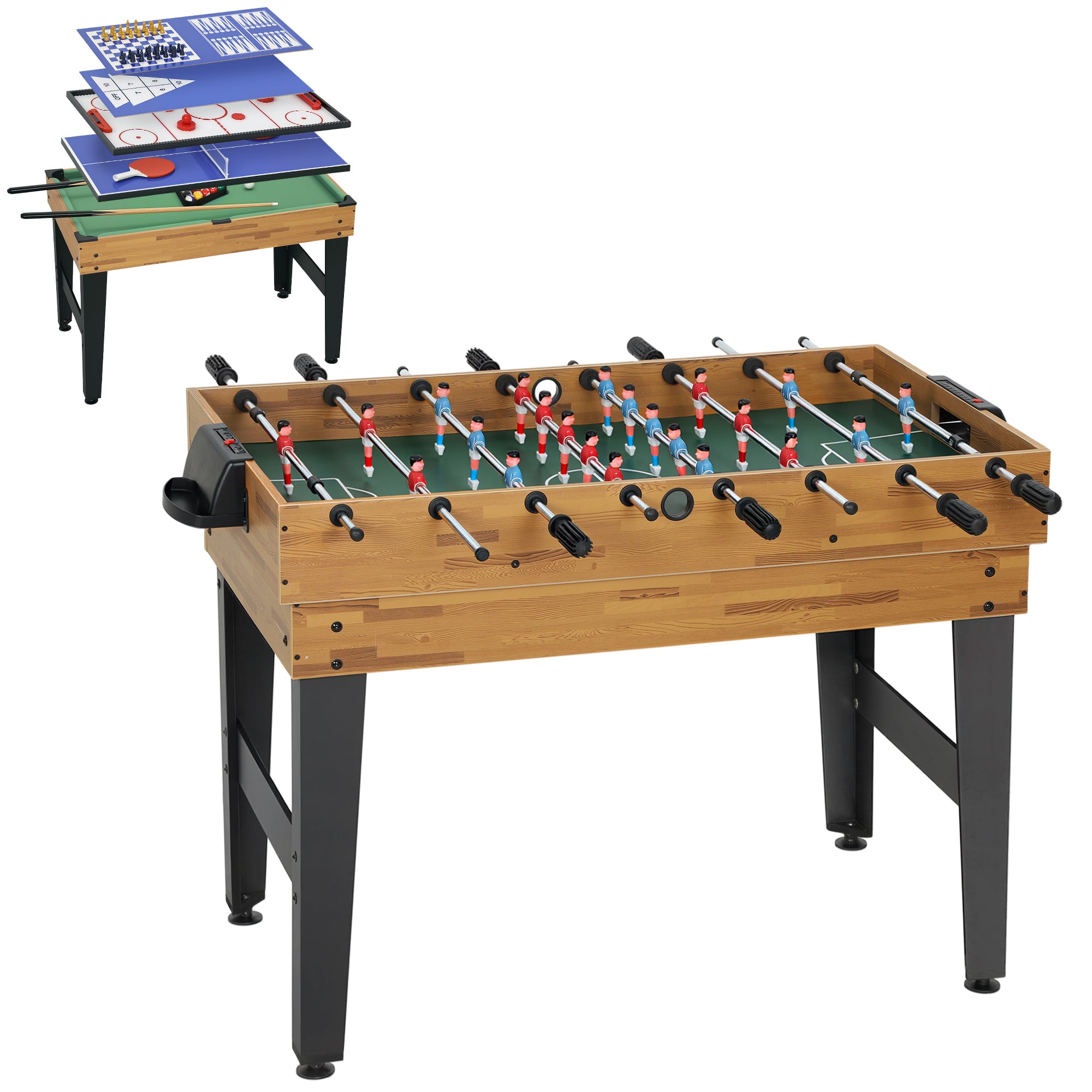13- - Spillebord Bordfodbold Skak Billard Bordtennis Og Mere Mdf Plastik Valnød