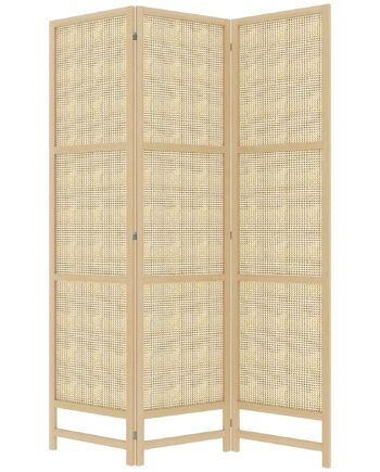 -panels Rumdeler  180 Cm Foldbar Vægskærm  Fritstående Rumdeler Med Håndvævet Design Til Hjemmet  Naturlig