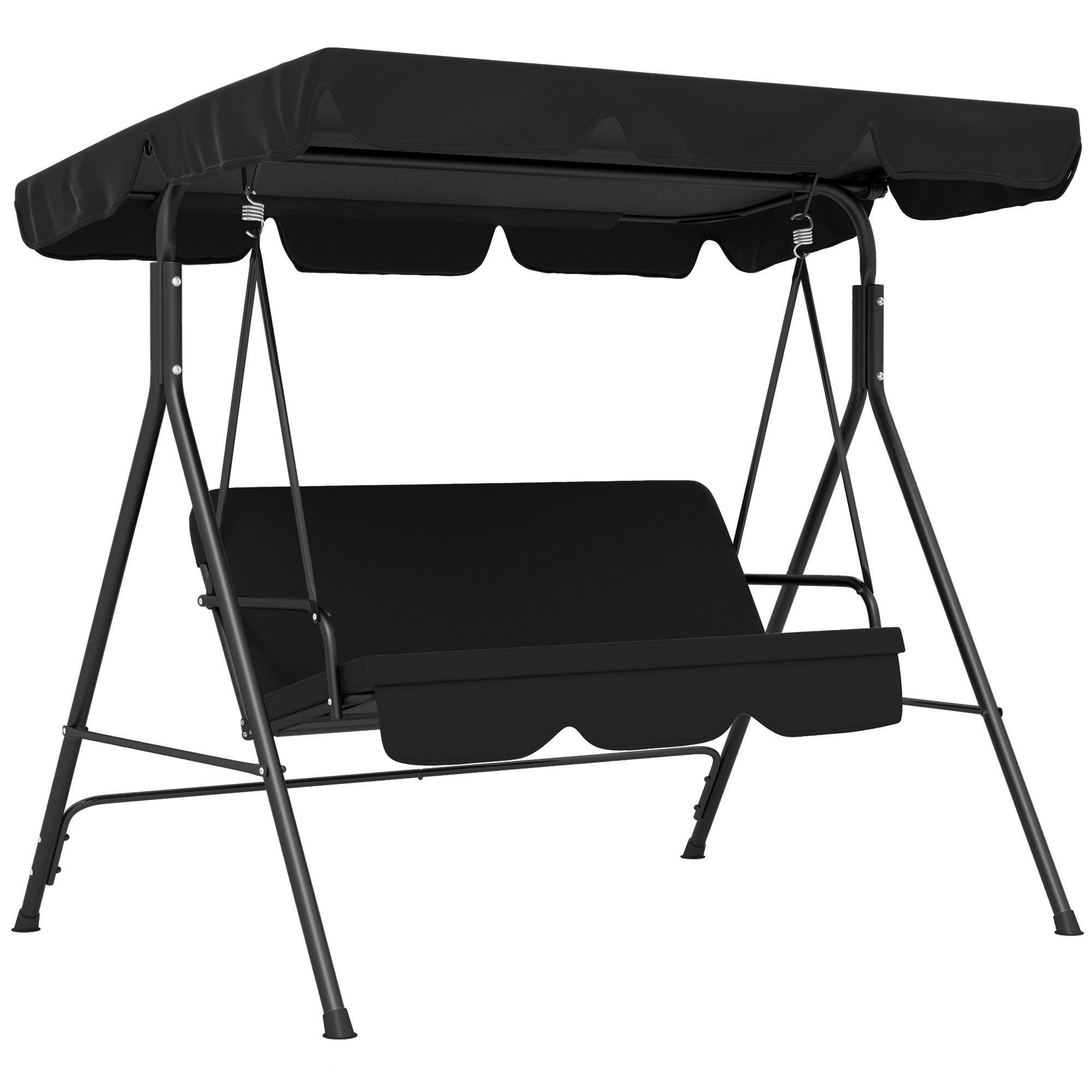 -personers Hollywood Gyngestol Til Haven Vejrbestandig 172 Cm 110 Cm 153 Cm Sort