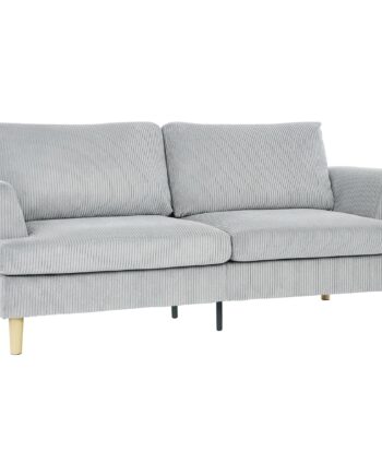 -personers Sofa  Armlænssofa  Polstret Sofa Med Fløjlslook Til Stue  Lysegrå